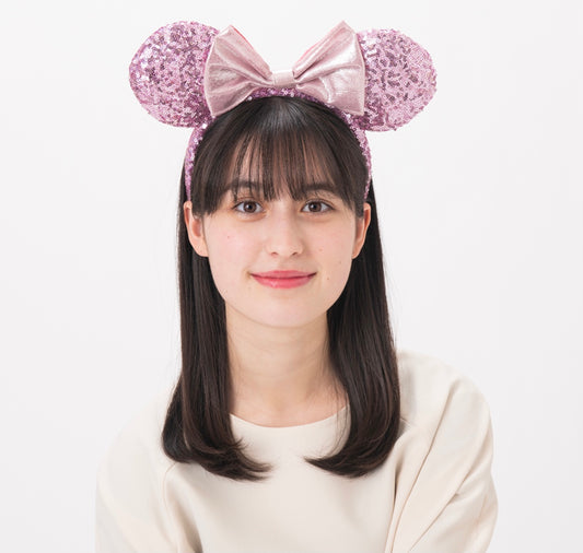 TDR - Pink sequin ears / headband