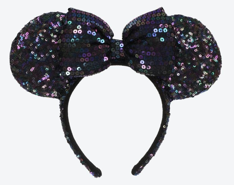 TDR - Black/purple sequin ears / headband