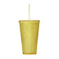 Japan Starbucks - 473ml Yellow studded tumbler