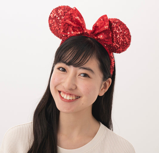 TDR - Red sequin ears / headband