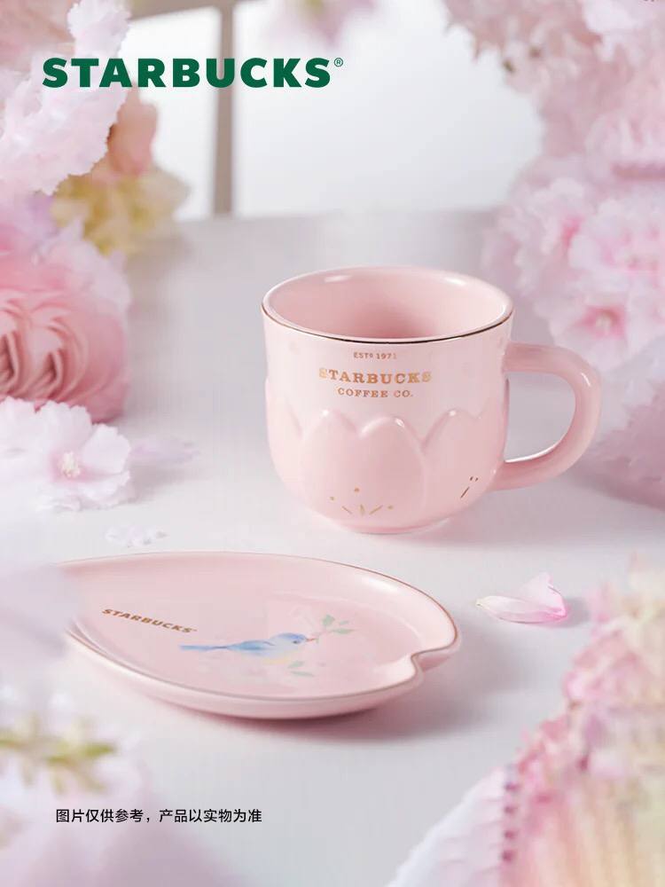 China Starbucks - Sakura Collection 2022 - 280ml Cup with plate set
